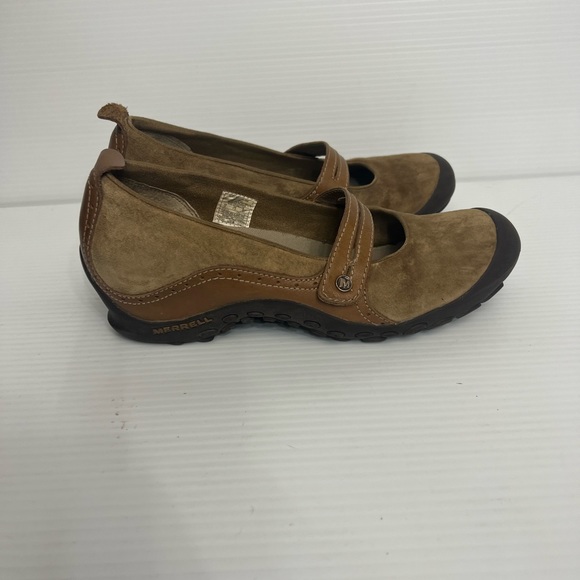 Merrell Plaza Bandeau Tan Leather Mary Jane shoes Size 10 - Picture 2 of 8